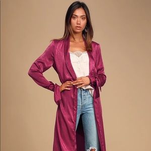 Next Level Magenta Satin Duster
Lulus